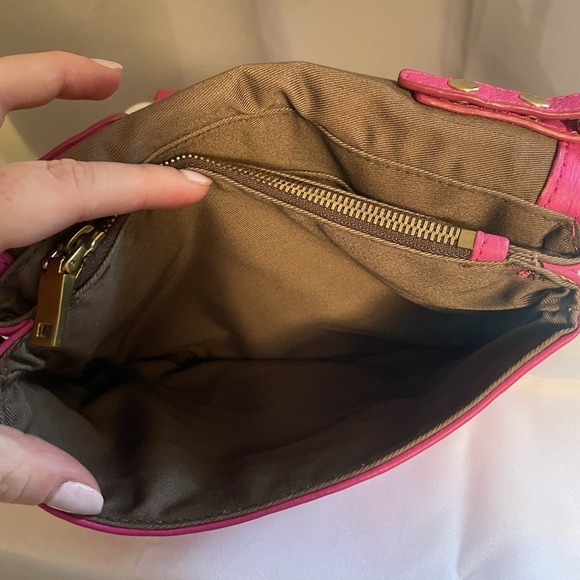 J. CREW HANDBAG TILLARY PURSE NEON HOT PINK LEATHER CROSSBODY FLAP BAG  CLUTCH - Picture 16 of 16